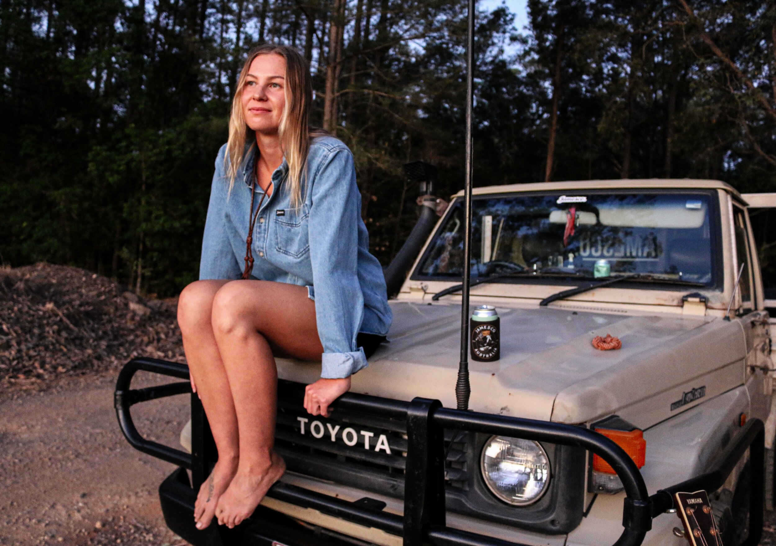 Jess at sunset in the hills of Uki, NSW.